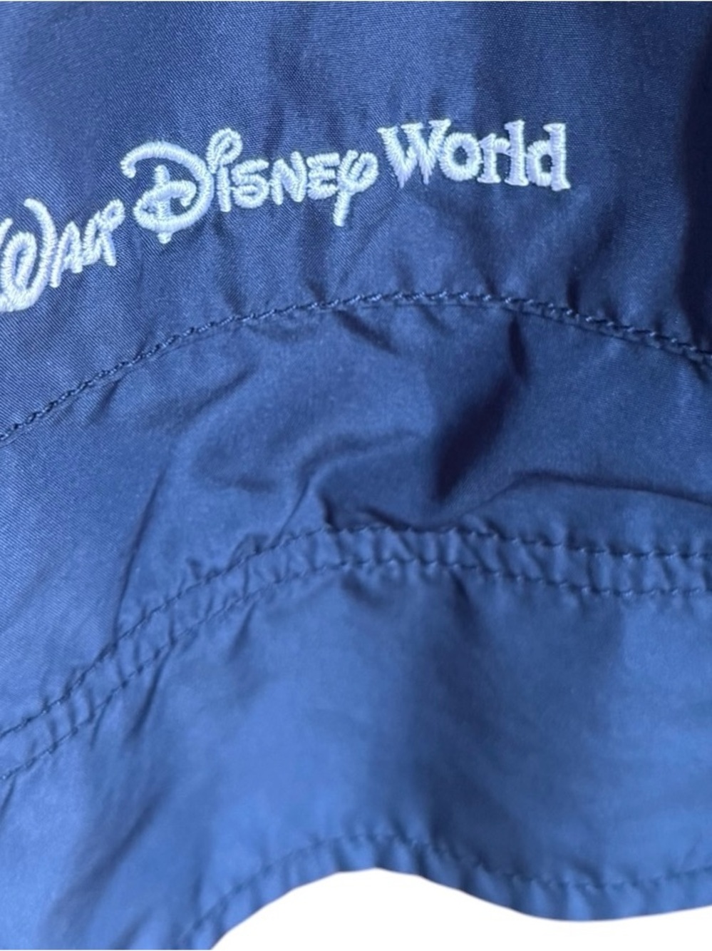 Disney Parks Mickey Mouse Windbreaker Jacket XL Navy Blue Hooded - Picture 2 of 6